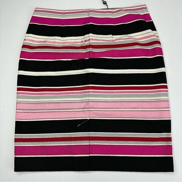 Talbots Women's NWT Pink Black Striped Ribbon Career Pencil Skirt Size 4P/W30 - Picture 7 of 15